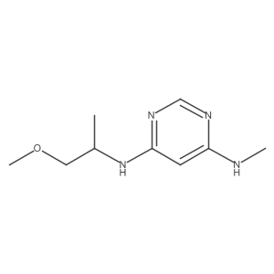 N4-(1-methoxypropan-2-yl)-N6-methylpyrimidine-4,6-diamine结构式
