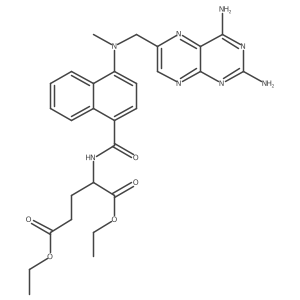 diethyl (2S)-2-[[4-[(2,4-diaminopteridin-6-yl)methyl-methylamino]naphthalene-1-carbonyl]amino]pentanedioate结构式