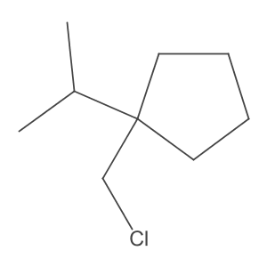 1-(Chloromethyl)-1-(propan-2-YL)cyclopentane结构式