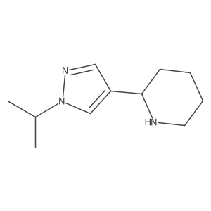 2-(1-Isopropyl-1H-pyrazol-4-yl)piperidine结构式