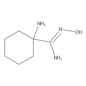 1-amino-N'-hydroxycyclohexane-1-carboximidamide结构式