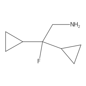 2,2-Dicyclopropyl-2-fluoroethan-1-amine Structure