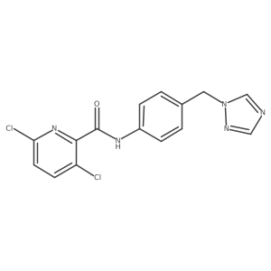3,6-dichloro-N-{4-[(1H-1,2,4-triazol-1-yl)methyl]phenyl}pyridine-2-carboxamide结构式