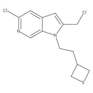 5-Chloro-2-(chloromethyl)-1-[2-(thietan-3-yl)ethyl]-1H-pyrrolo[2,3-c]pyridine结构式