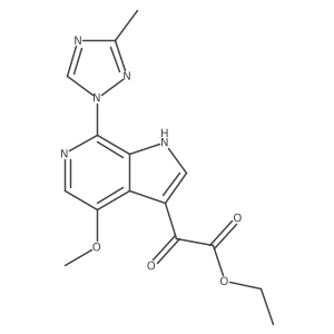 ethyl 2-[4-methoxy-7-(3-methyl-1,2,4-triazol-1-yl)-1H-pyrrolo[2,3-c]pyridin-3-yl]-2-oxoacetate Structure
