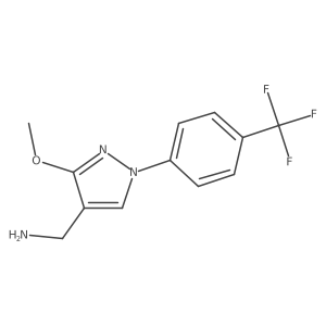 (3-Methoxy-1-(4-(trifluoromethyl)phenyl)-1H-pyrazol-4-yl)methanamine Structure