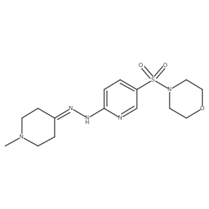 1-Methylpiperidin-4-one [5-(morpholin-4-ylsulfonyl)pyridin-2-yl]hydrazone Structure