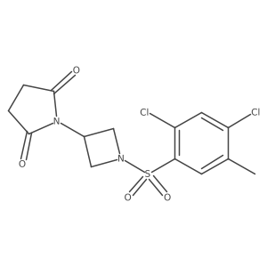 1-(1-((2,4-Dichloro-5-methylphenyl)sulfonyl)azetidin-3-yl)pyrrolidine-2,5-dione结构式