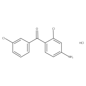 (4-Amino-2-chlorophenyl)(3-chlorophenyl)methanone hydrochloride Structure