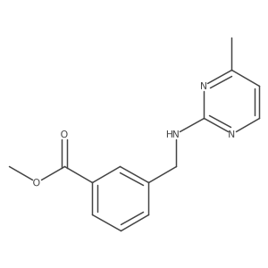 Methyl 3-{[(4-methylpyrimidin-2-yl)amino]methyl}benzoate结构式