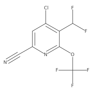 4-Chloro-5-(difluoromethyl)-6-(trifluoromethoxy)picolinonitrile Structure