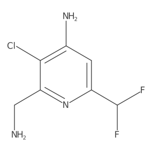 2-(Aminomethyl)-3-chloro-6-(difluoromethyl)pyridin-4-amine Structure