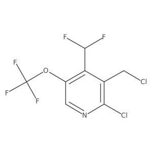 2-Chloro-3-(chloromethyl)-4-(difluoromethyl)-5-(trifluoromethoxy)pyridine Structure