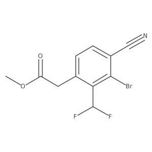 Methyl 3-bromo-4-cyano-2-(difluoromethyl)phenylacetate Structure
