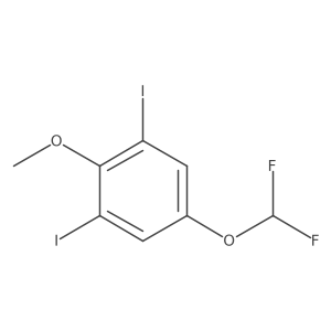 4-Difluoromethoxy-2,6-diiodoanisole结构式