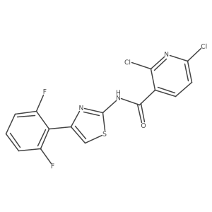 2,6-dichloro-N-[4-(2,6-difluorophenyl)-1,3-thiazol-2-yl]pyridine-3-carboxamide Structure