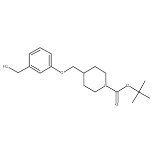 tert-Butyl 4-((3-(hydroxymethyl)phenoxy)methyl)piperidine-1-carboxylate结构式