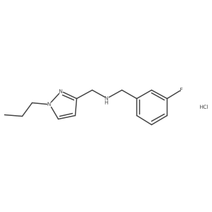 1-(3-fluorophenyl)-N-[(1-propyl-1H-pyrazol-3-yl)methyl]methanamine结构式