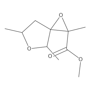 Methyl 2,4,6-trimethyl-1,5-dioxaspiro[2.4]heptane-2-carboxylate结构式