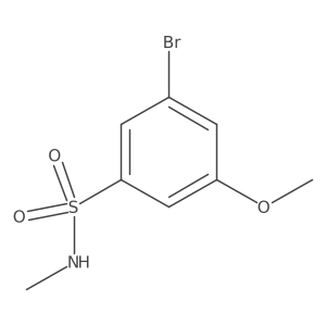 3-Bromo-5-methoxy-N-methylbenzene-1-sulfonamide结构式