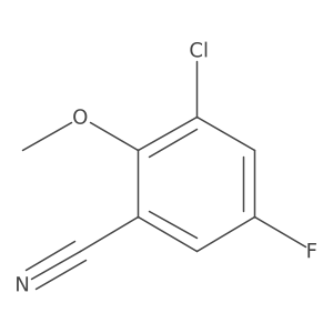 3-Chloro-5-fluoro-2-methoxybenzonitrile Structure