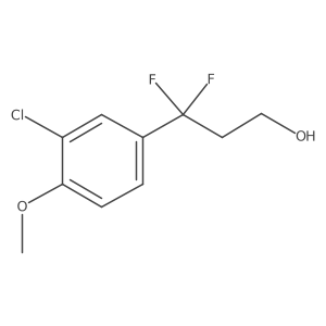 3-(3-Chloro-4-methoxyphenyl)-3,3-difluoropropan-1-ol结构式
