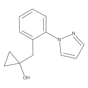 1-{[2-(1H-pyrazol-1-yl)phenyl]methyl}cyclopropan-1-ol结构式