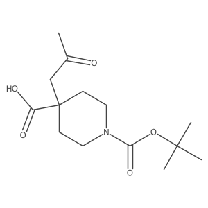 1-(tert-Butoxycarbonyl)-4-(2-oxopropyl)piperidine-4-carboxylic acid Structure