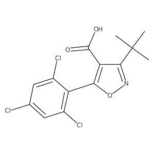 3-(1,1-Dimethylethyl)-5-(2,4,6-trichlorophenyl)-4-isoxazolecarboxylic acid Structure