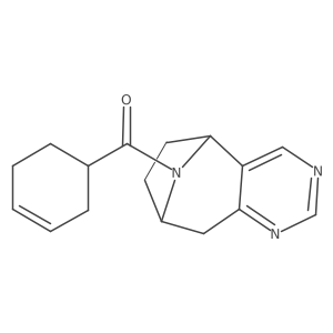 cyclohex-3-en-1-yl((5R,8S)-6,7,8,9-tetrahydro-5H-5,8-epiminocyclohepta[d]pyrimidin-10-yl)methanone Structure