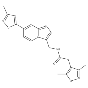 2-(3,5-dimethylisoxazol-4-yl)-N-((7-(3-methyl-1,2,4-oxadiazol-5-yl)-[1,2,4]triazolo[4,3-a]pyridin-3-yl)methyl)acetamide结构式