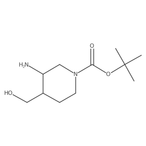 tert-butyl (3R,4S)-3-amino-4-(hydroxymethyl)piperidine-1-carboxylate Structure