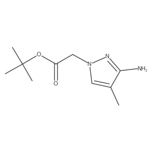 tert-butyl 2-(3-amino-4-methyl-1H-pyrazol-1-yl)acetate结构式