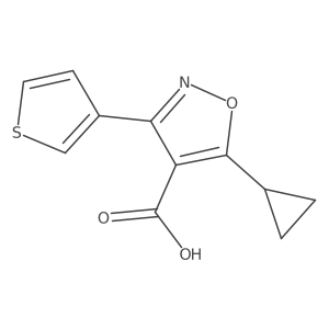 5-Cyclopropyl-3-(thiophen-3-yl)isoxazole-4-carboxylic acid结构式