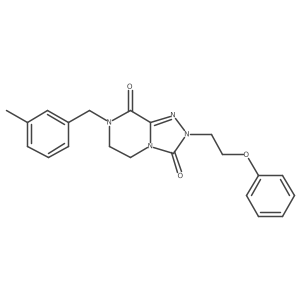 7-(3-methylbenzyl)-2-(2-phenoxyethyl)-6,7-dihydro[1,2,4]triazolo[4,3-a]pyrazine-3,8(2H,5H)-dione Structure