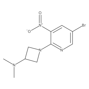 1-(5-bromo-3-nitro-2-pyridinyl)-N,N-dimethyl-3-Azetidinamine结构式