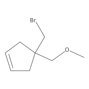 4-(Bromomethyl)-4-(methoxymethyl)cyclopent-1-ene结构式