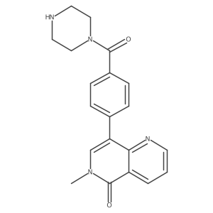 6-Methyl-8-[4-(1-piperazinylcarbonyl)phenyl]-1,6-naphthyridin-5(6h)-one结构式