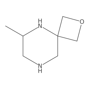 2-Oxa-5,8-diazaspiro[3.5]nonane, 6-methyl-, (6R)- Structure