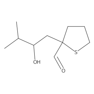 2-(2-Hydroxy-3-methylbutyl)thiolane-2-carbaldehyde结构式