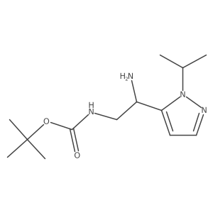 tert-butyl N-{2-amino-2-[1-(propan-2-yl)-1H-pyrazol-5-yl]ethyl}carbamate Structure