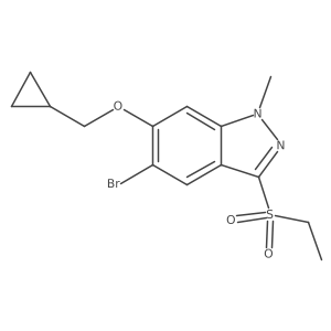 5-Bromo-6-(cyclopropylmethoxy)-3-(ethylsulfonyl)-1-methyl-1h-indazole结构式