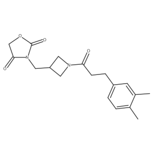 3-((1-(3-(3,4-Dimethylphenyl)propanoyl)azetidin-3-yl)methyl)oxazolidine-2,4-dione Structure