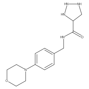 N-[(4-morpholin-4-ylphenyl)methyl]triazolidine-4-carboxamide结构式