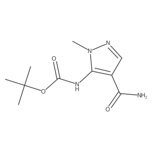Tert-butyl (4-carbamoyl-1-methyl-1H-pyrazol-5-yl)carbamate Structure