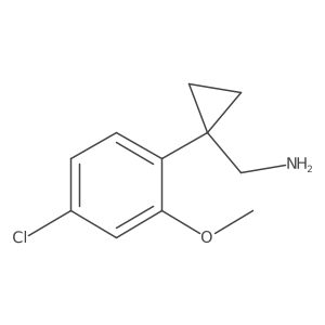 [1-(4-Chloro-2-methoxyphenyl)cyclopropyl]methanamine结构式