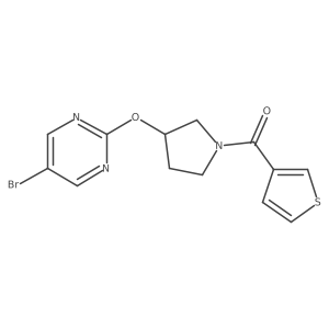5-Bromo-2-{[1-(thiophene-3-carbonyl)pyrrolidin-3-yl]oxy}pyrimidine Structure