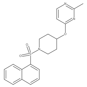 2-Methyl-4-((1-(naphthalen-1-ylsulfonyl)piperidin-4-yl)oxy)pyrimidine结构式