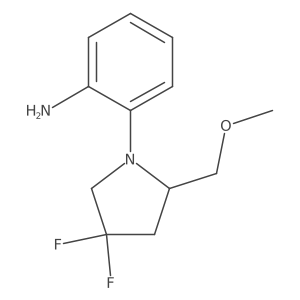 2-(4,4-Difluoro-2-(methoxymethyl)pyrrolidin-1-yl)aniline结构式