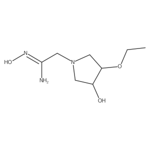 2-(3-Ethoxy-4-hydroxypyrrolidin-1-yl)-N'-hydroxyacetimidamide Structure